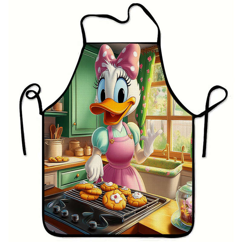 1pc Daisy Duck Authorized A Pattern Printing a Chef Design Apron Durable OilProof Kitchen