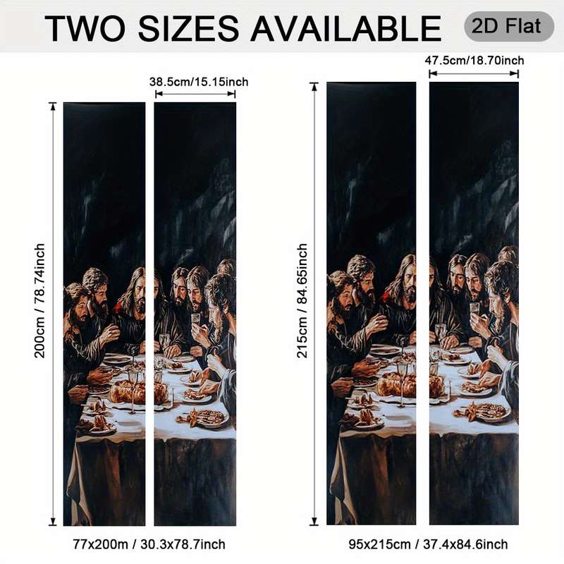 1pc 30.3x78.7 inches   77x200 cm   Jesus Christian Themed Stickers
