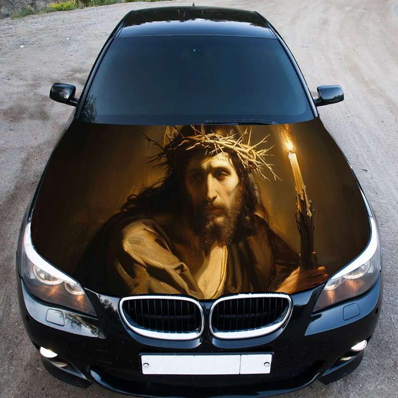 1pc Black Jesus Christian Themed Stickers