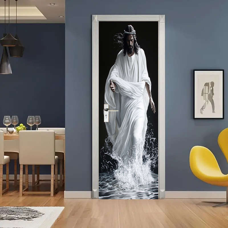 1pc 95.0x209.8cm Jesus Christian Themed Stickers