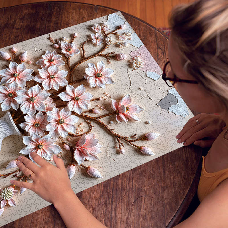 1000pcs Large Jigsaw Puzzle White Paper Material Rectangle Shape Senior Skill Lev