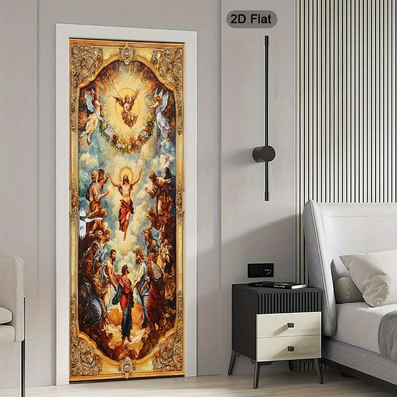 1pc 30.3x78.7 inches   77x200 cm   Jesus Christian Themed Stickers