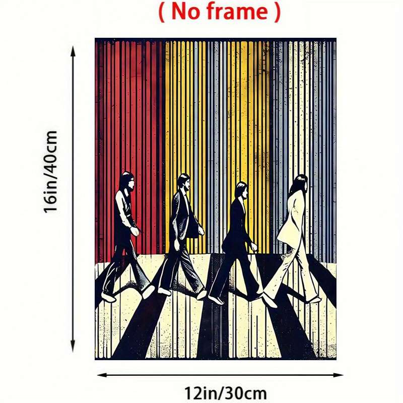 1pc  Unframed Canvas Print Beatles-Inspired Music-Themed Wall Art 30.48cm x 40.64cm Vibrant