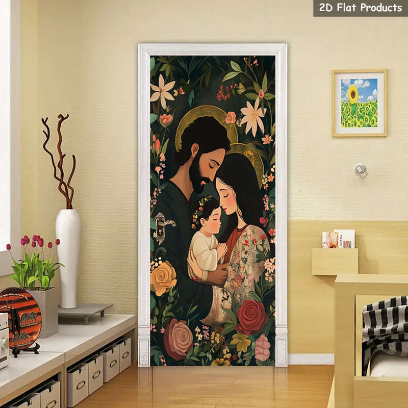1pc 95.0x209.8cm Jesus Christian Themed Stickers