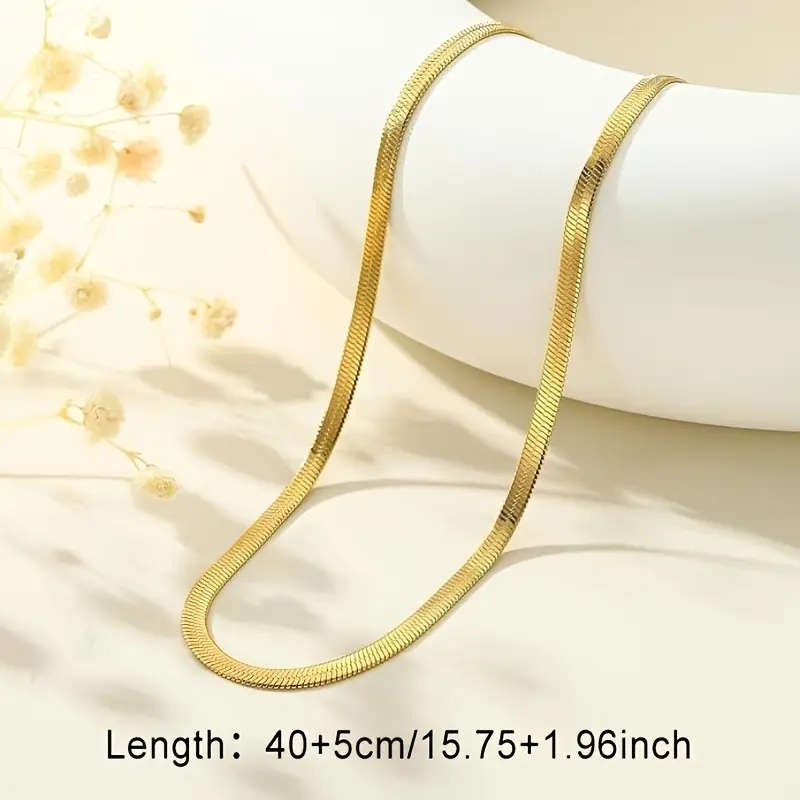 Elegant 18K Gold-Plated Stainless Steel Necklace