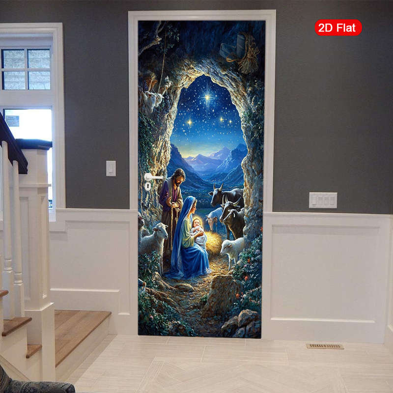 1pc 30.3x78.7 inches   77x200 cm   Jesus Christian Themed Stickers