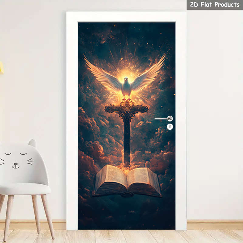1pc 95.0x209.8cm Jesus Christian Themed Stickers