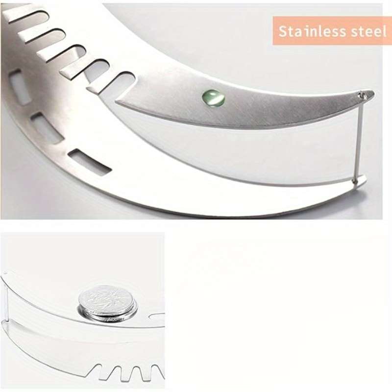 1pc Multifunctional Stainless Steel Watermelon Slicer Cutter Curved Blade Fruit Knife for Wat