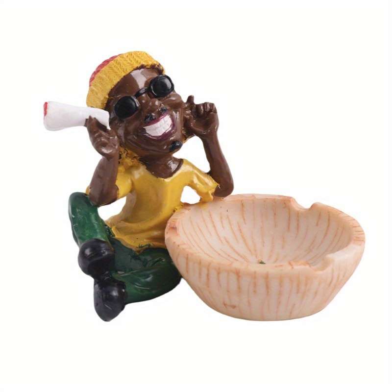 1pc Resin Ashtray Jamaican Resin Gift Box Ashtray