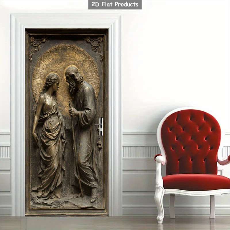 1pc 95.0x214.88cm Jesus Christian Themed Stickers