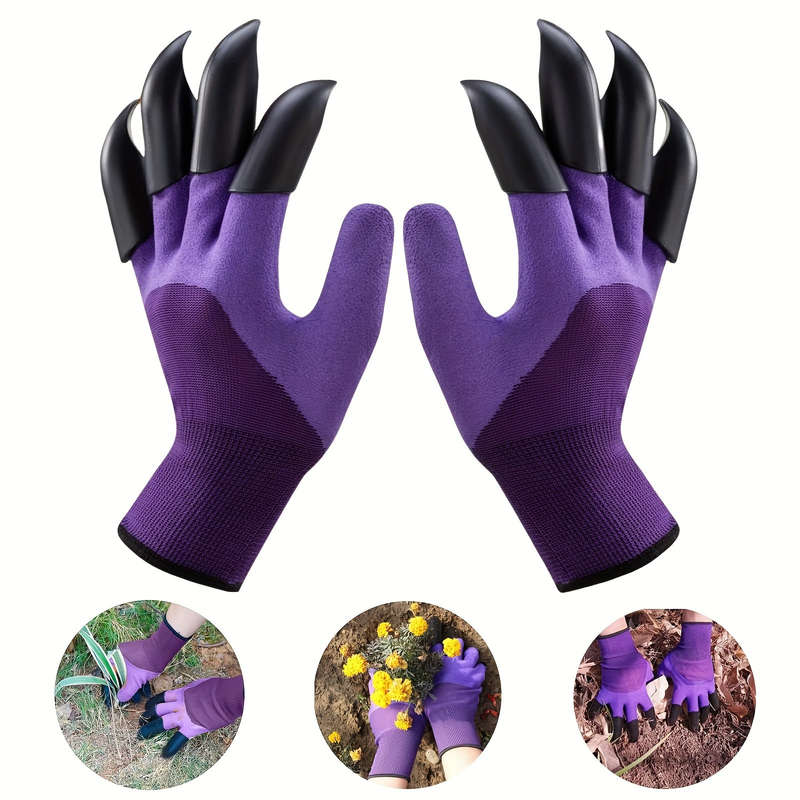 1 Pair Purple Multi Purpose Work Gloves