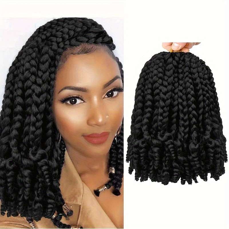 1Pc Black 25.4cm Fashion Design Wig