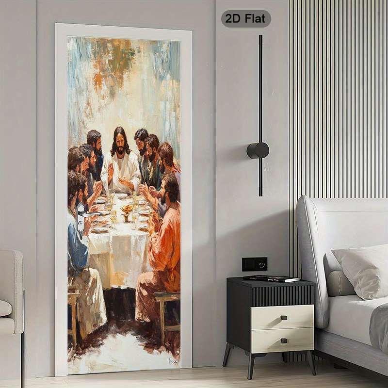 1pc 30.3x78.7 inches   77x200 cm   Jesus Christian Themed Stickers