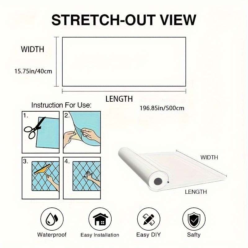 1PC Wall StickersBlue39.88X500.0cm