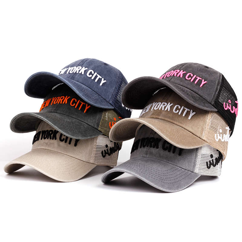1pc Adjustable Women's NYC Baseball Cap Lightweight Breathable Polyester Sun Protection Hat with