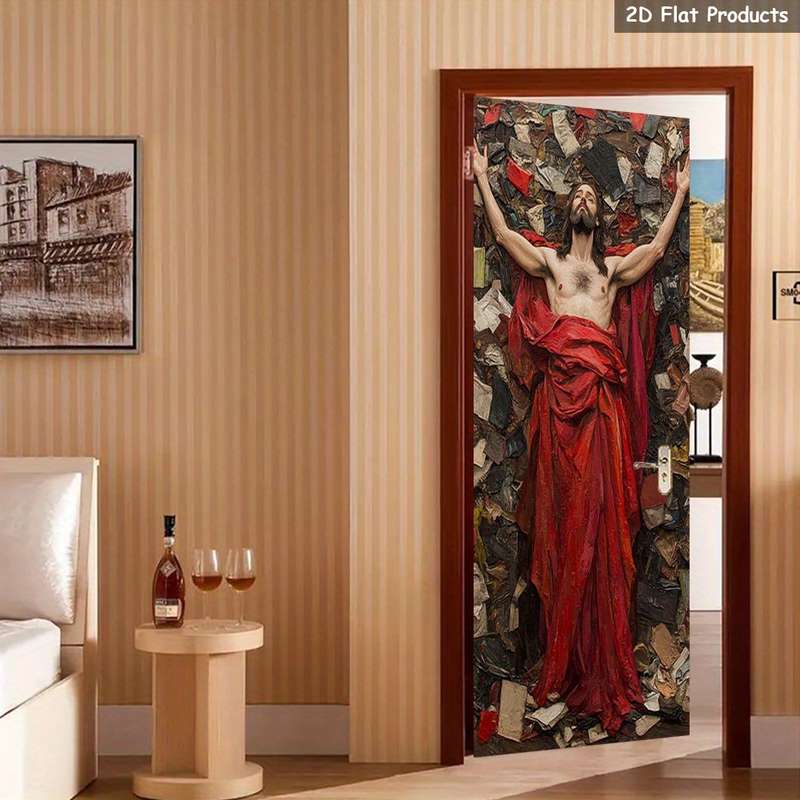 1pc 95.0x214.88cm Jesus Christian Themed Stickers