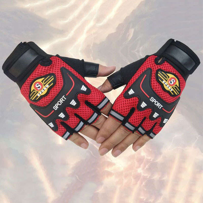 1 Pair Red One Size Outdoor Sports Gloves