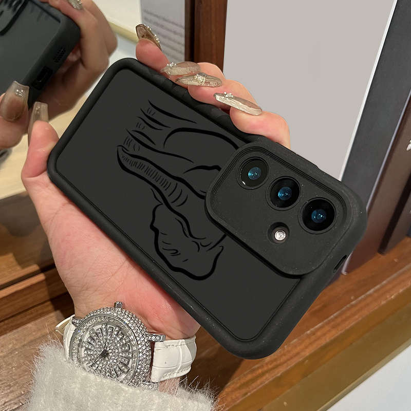 1pc Black For Samsung Galaxy A55 5G Phone Cases