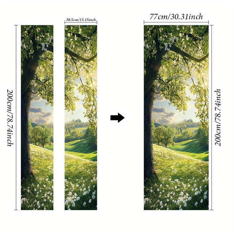 1Pc 95.0x214.88cm Door Window Sticker