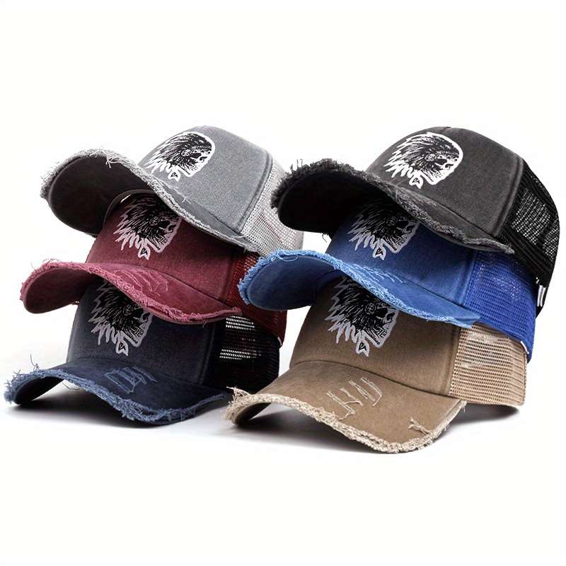 1pc Unisex Breathable Polyester Baseball Cap with Buckle Closure All-Season Outdoor Sports Sun