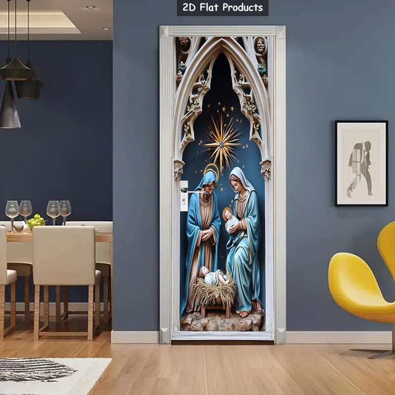 1pc 95.0x214.88cm Jesus Christian Themed Stickers