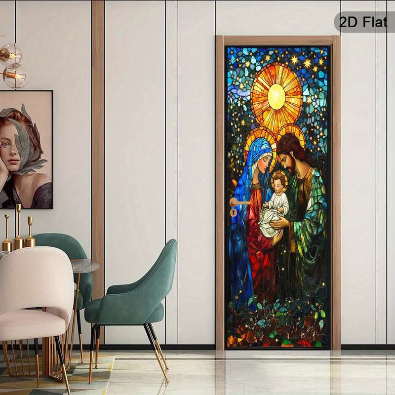 1pc 30.3x78.7 inches   77x200 cm   Jesus Christian Themed Stickers
