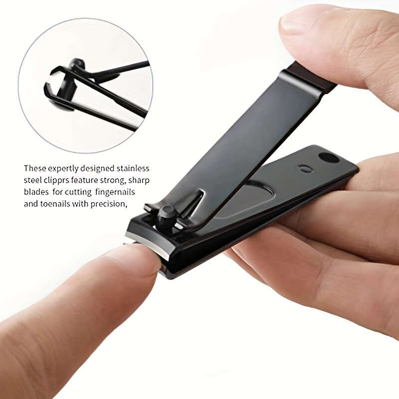 3pcs Stainless Steel Nail Clipper Set Large Small Slanted Mouth