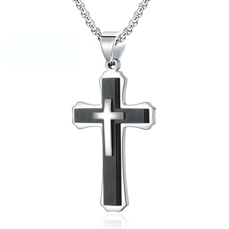 1 Piece Black Jesus Theme Pendant