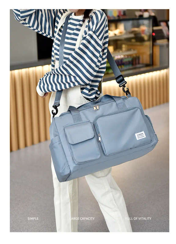 Large-capacity Travel Luggage Bag Portable Sports Zipper Handbag Multifunctional Overnight Bag Unise
