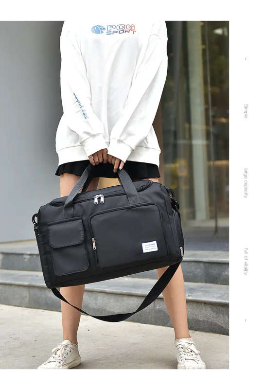 Large-capacity Travel Luggage Bag Portable Sports Zipper Handbag Multifunctional Overnight Bag Unise
