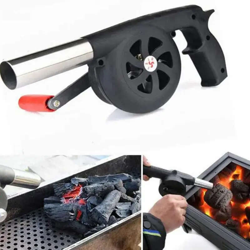 Portable Hand-Operated Blower For BBQ, Camping, And Fire Making - Efficient And Easy-to-Use Stove Ac