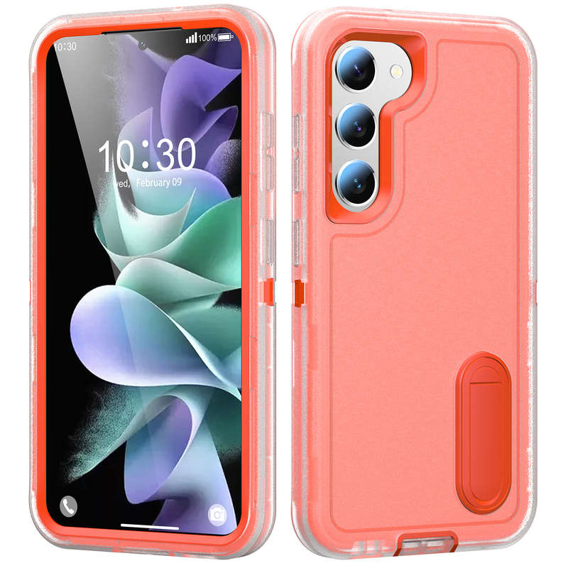 1pc Clear Add  Orange For Samsung Galaxy S22 Plus Phone Cases