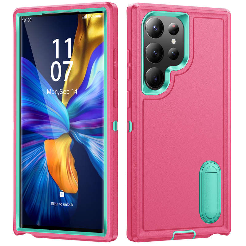 1pc Rose Add  Green For Samsung Galaxy S23 Ultra Phone Cases