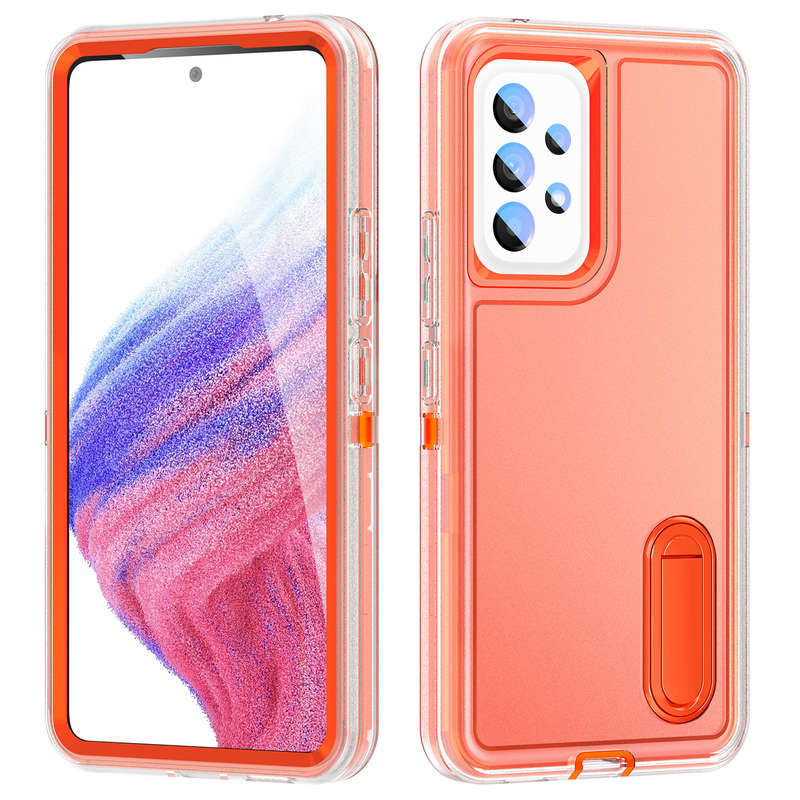 1pc Clear Add  Orange For Samsung Galaxy A53-5G Phone Cases