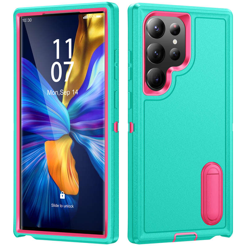 1pc Green Add  Rose For Samsung Galaxy S22 Ultra Phone Cases