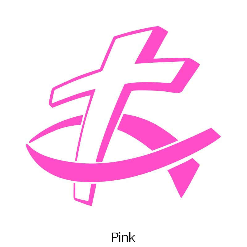 1pc Pink Jesus Christian Themed Stickers