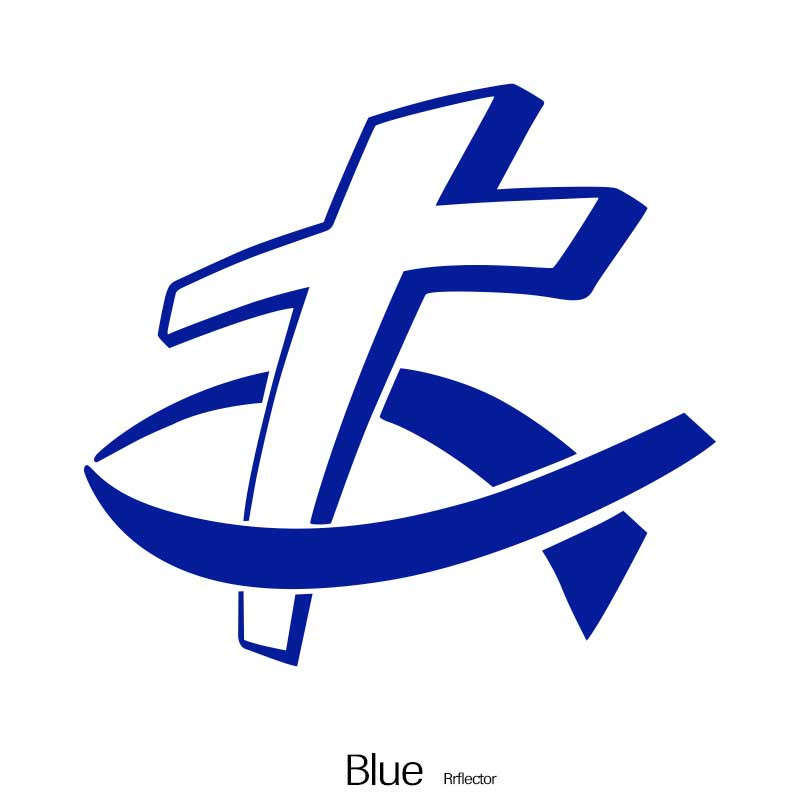1pc Blue Jesus Christian Themed Stickers