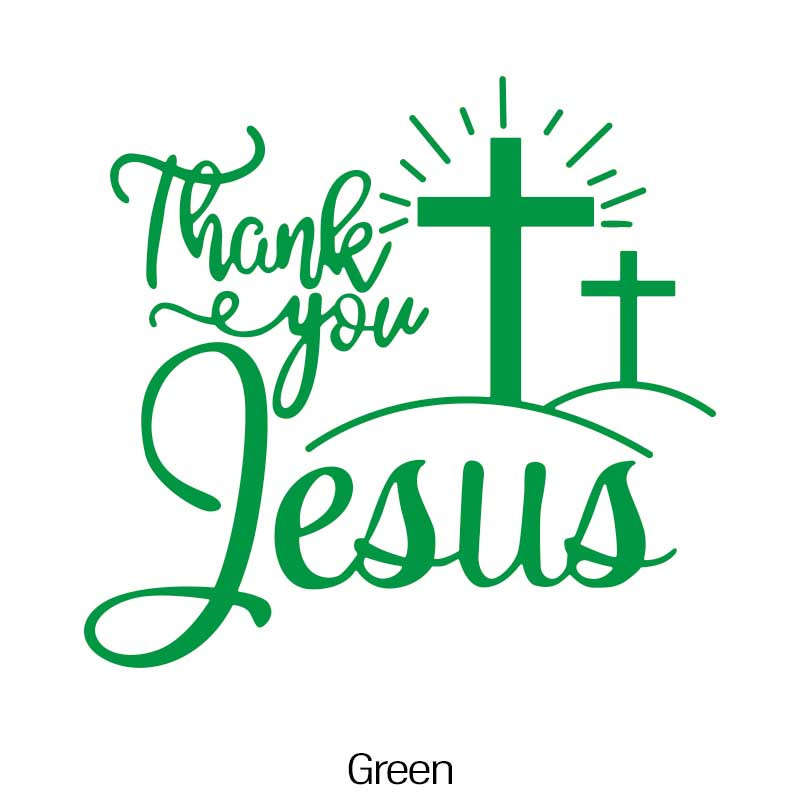 1pc Green Jesus Christian Themed Stickers