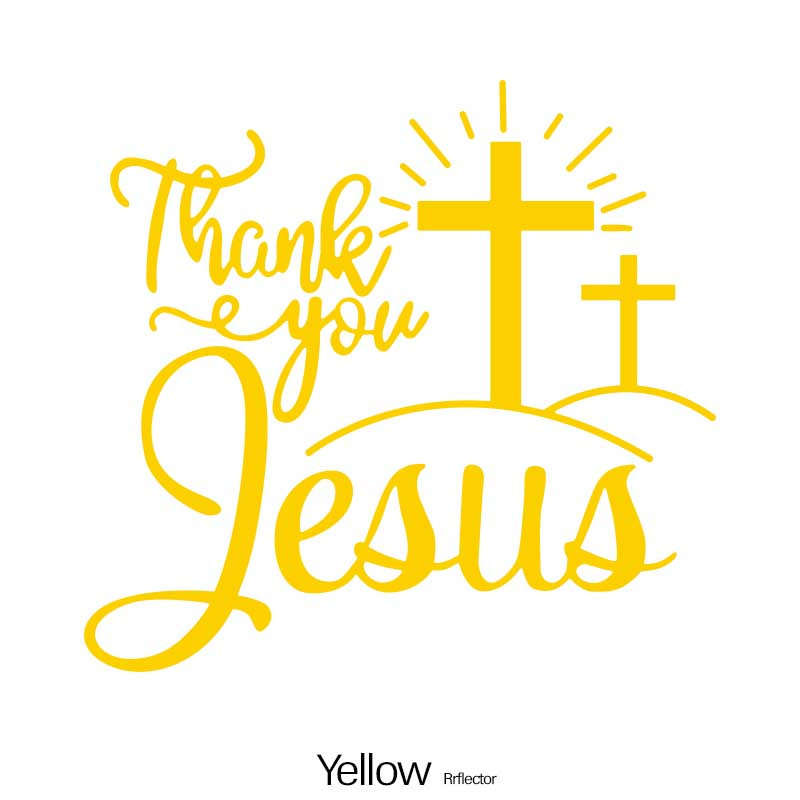 1pc Yellow Jesus Christian Themed Stickers