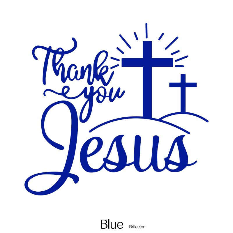 1pc Blue Jesus Christian Themed Stickers