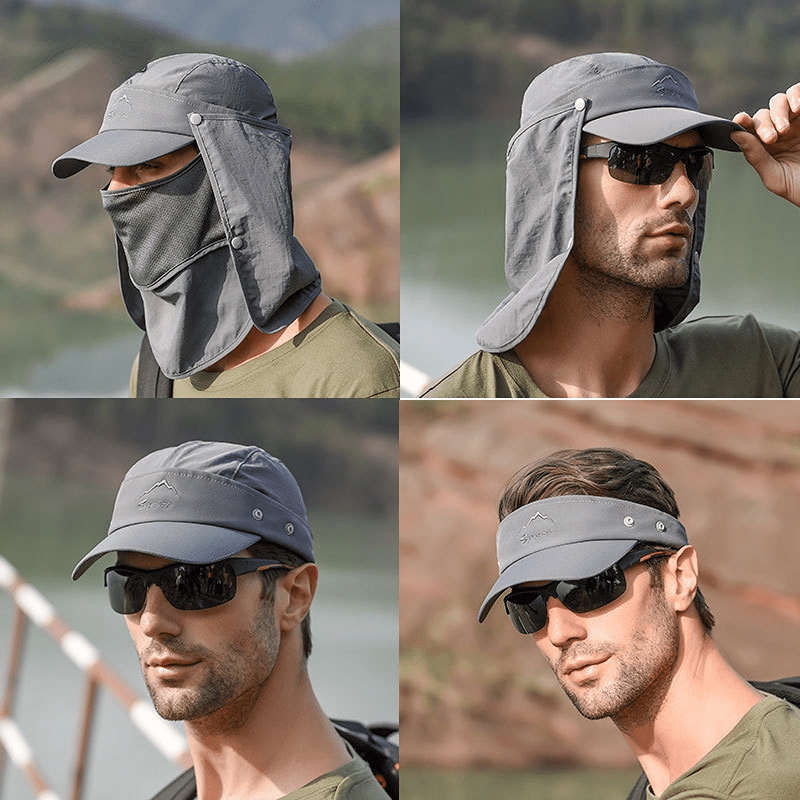1pc Gentle Care Men's Quick-Dry Sun Protection Hat for Outdoor Fishing Breathable Mesh Baseball
