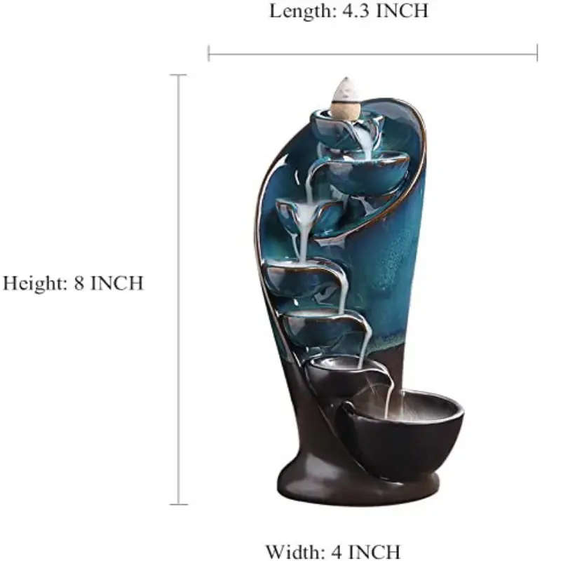 1 Ceramic Waterfall Incense Burner