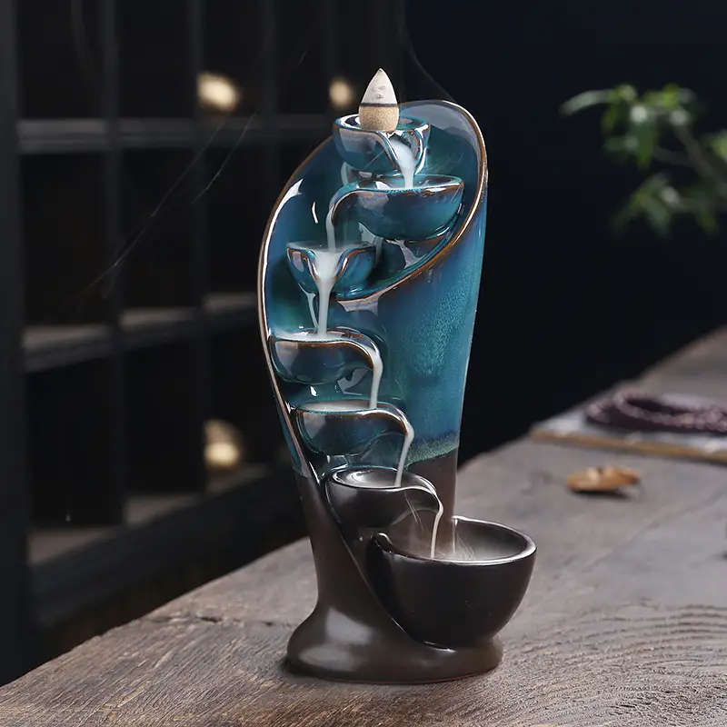 1 Ceramic Waterfall Incense Burner