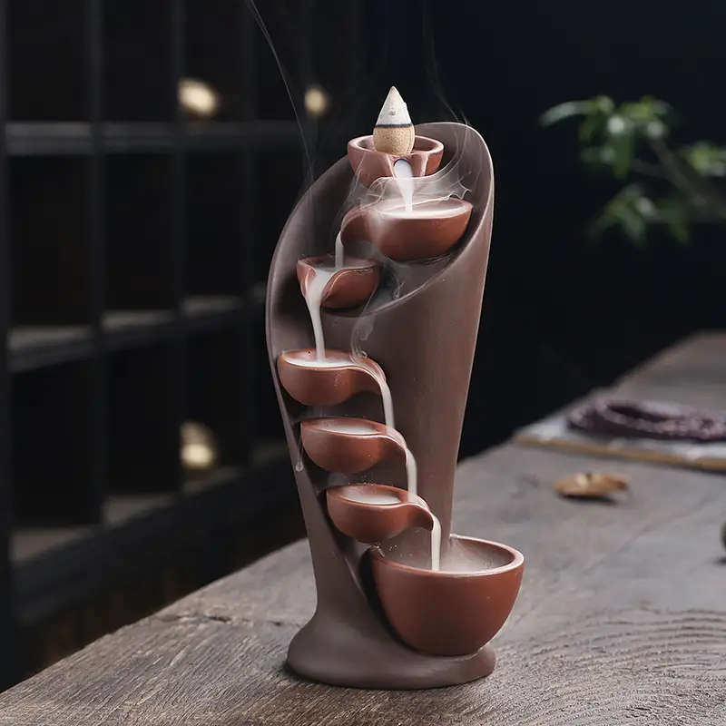 1 Ceramic Waterfall Incense Burner