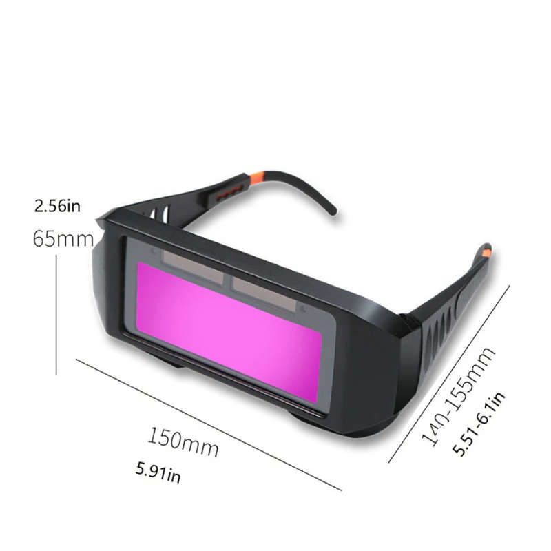 1pc Solar Powered Auto Darkening Welding Goggles Optical Clarity Welding Glasses Protective Automati