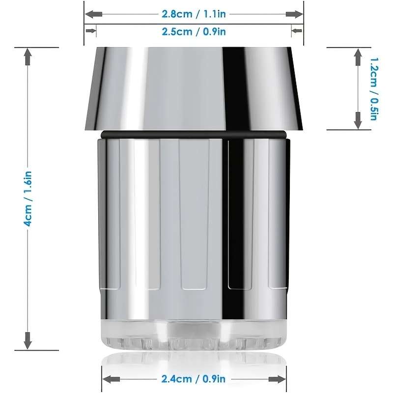 1pc Gradient LED Faucet Light Color Changing Water Stream Plastic Material Fixed LED Tap for