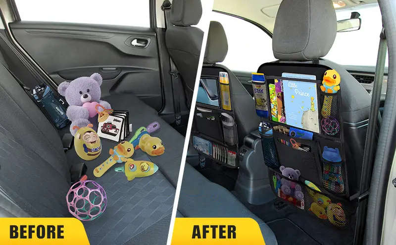 car backseat organizer with 10 table holder 9 storage pockets seat back protectors kick mats for kids toddlers travel accessory free shipping on items shipped from temu details 2