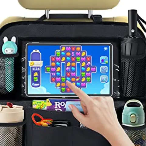 car backseat organizer with 10 table holder 9 storage pockets seat back protectors kick mats for kids toddlers travel accessory free shipping on items shipped from temu details 3