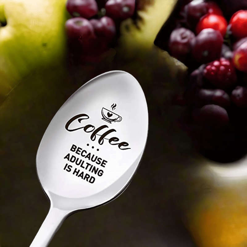 1pc Funny Coffee Lover Spoon Gifts For Women Men Birthday Thanksgiving Christmas Gifts For C