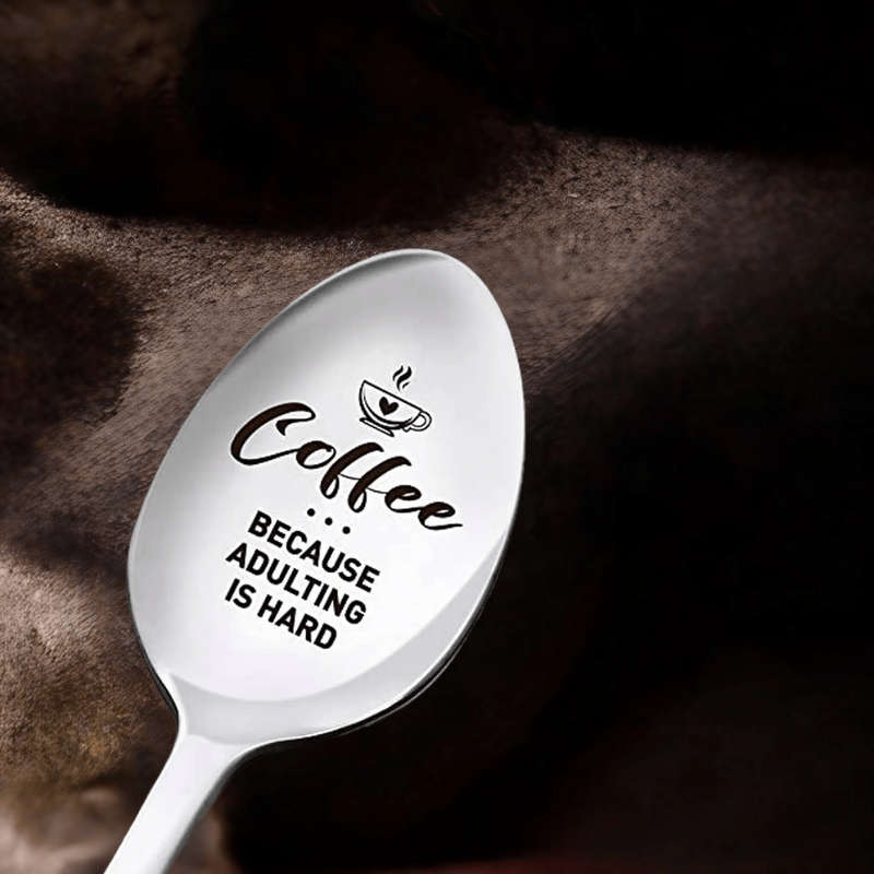 1pc Funny Coffee Lover Spoon Gifts For Women Men Birthday Thanksgiving Christmas Gifts For C